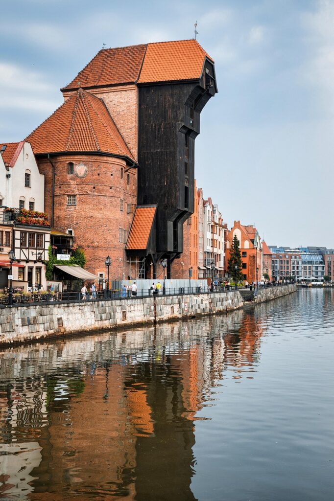 Home buildings, river, nature, old town, gdańsk, architecture, water, city